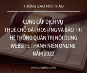 THÔNG BÁO MỜ THẦU 04 01
