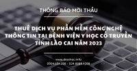 Mời thầu: Thuê dịch vụ phần mềm công nghệ thông tin