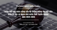 Kiểm thử các chức năng của Hệ thống thông tin một cửa điện tử các cơ quan nhà nước tỉnh Tuyên Quang năm 2024 2025