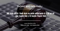 Gói thầu số 01 Thuê dịch vụ phần mềm quản lý y tế cơ sở của Trung tâm y tế huyện Thạch Thất