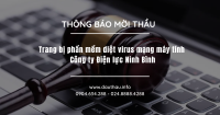 Trang bị phần mềm diệt virus mạng máy tính Công ty Điện lực Ninh Bình