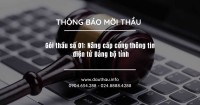 Gói thầu số 01 Nâng cấp cổng thông tin điện tử Đảng bộ tỉnh