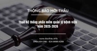 Thuê hệ thống phần mềm quản lý bệnh viện năm 2025 2026