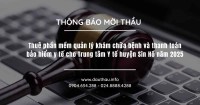 Thuê phần mềm quản lý khám chữa bệnh và thanh toán bảo hiểm y tế cho Trung tâm Y tế huyện Sìn Hồ năm 2025