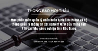 Mua phần mềm quản lý chẩn đoán hình ảnh (PACS) và hệ thống quản lý thông tin xét nghiệm (LIS) của Trung Tâm Y tế các khu công nghiệp tỉnh Băc Giang