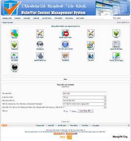 Chỉnh sửa các thông số của module: Tên module, cấp quyền module, cấu trúc (cột block) cho module, giao diện module...