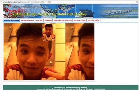 Giao diện website của Đà Nẵng bị hack