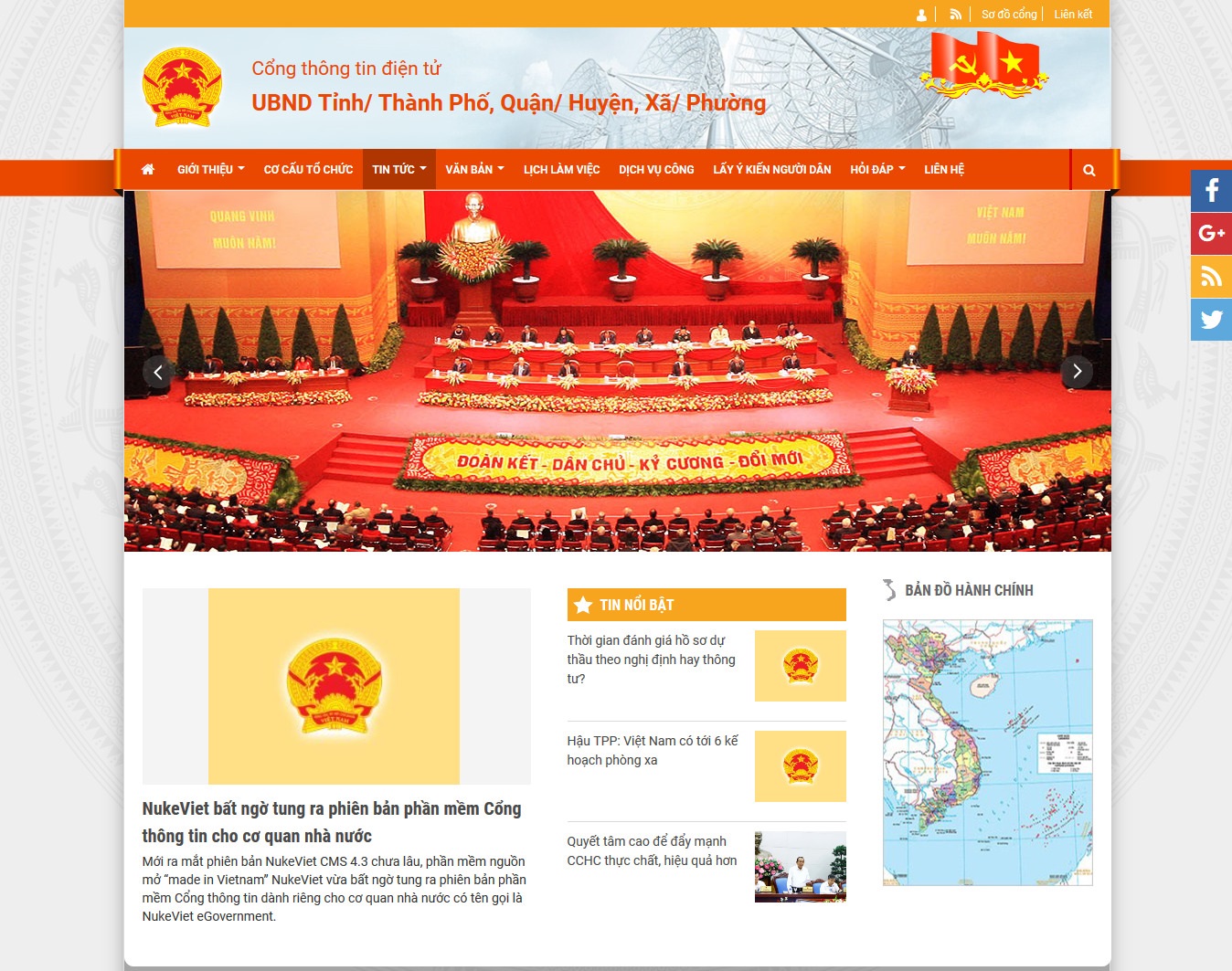 NukeViet eGovernment đạt tiêu chí của sản phẩm, dịch vụ công nghệ thông tin sản xuất trong nước được ưu tiên đầu tư, mua sắm