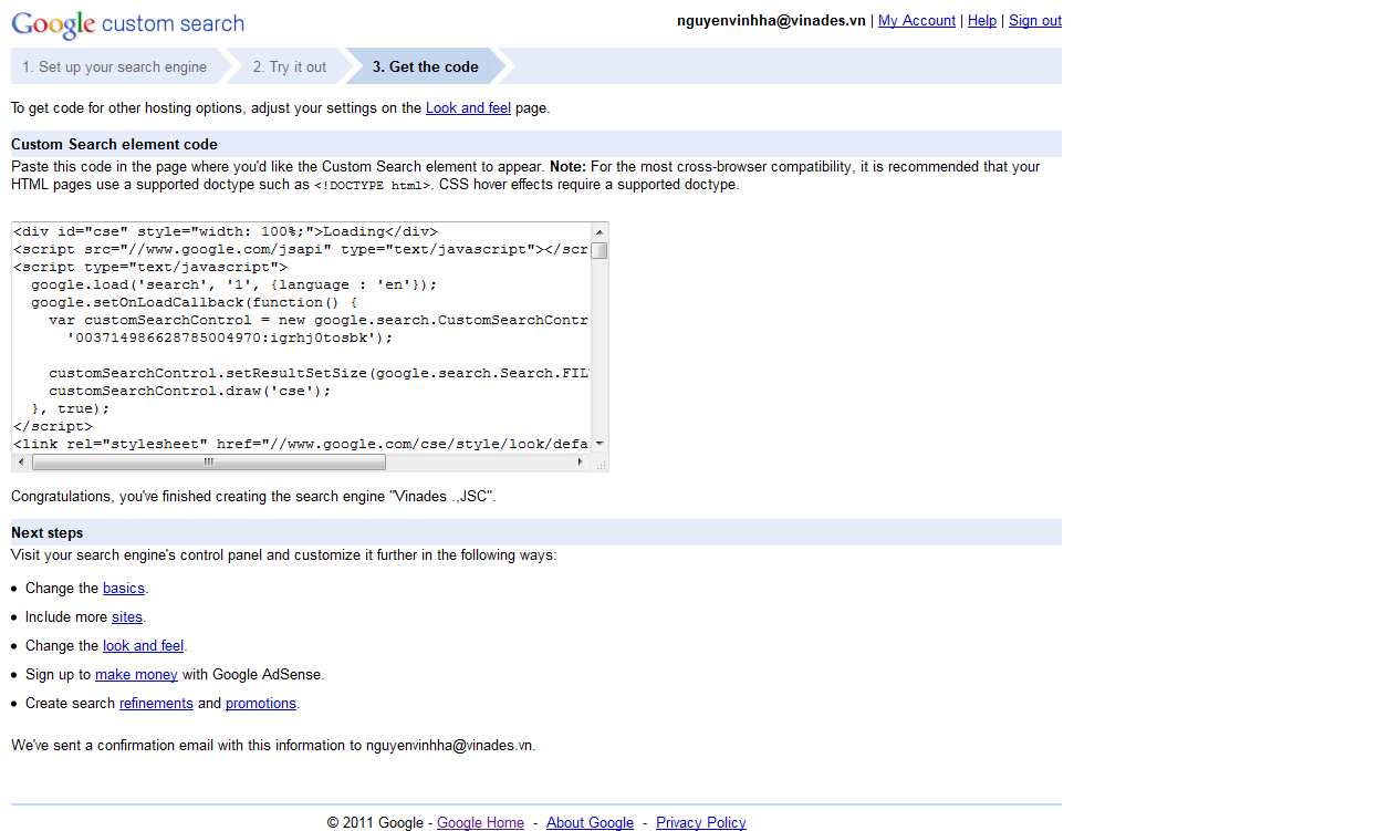 Lấy mã code