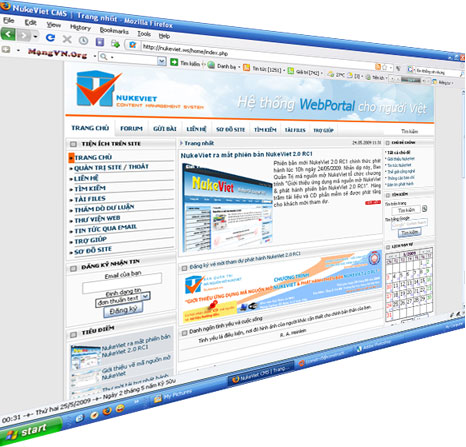 10h ngày 24-05-2009 phát hành bản NukeViet 2.0 RC1