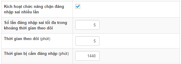 chan dang nhap sai nhieu lan