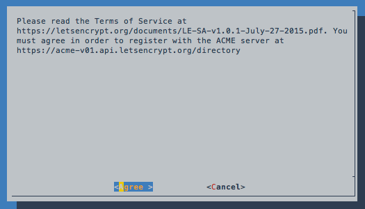 lets encrypt agree tos prompt