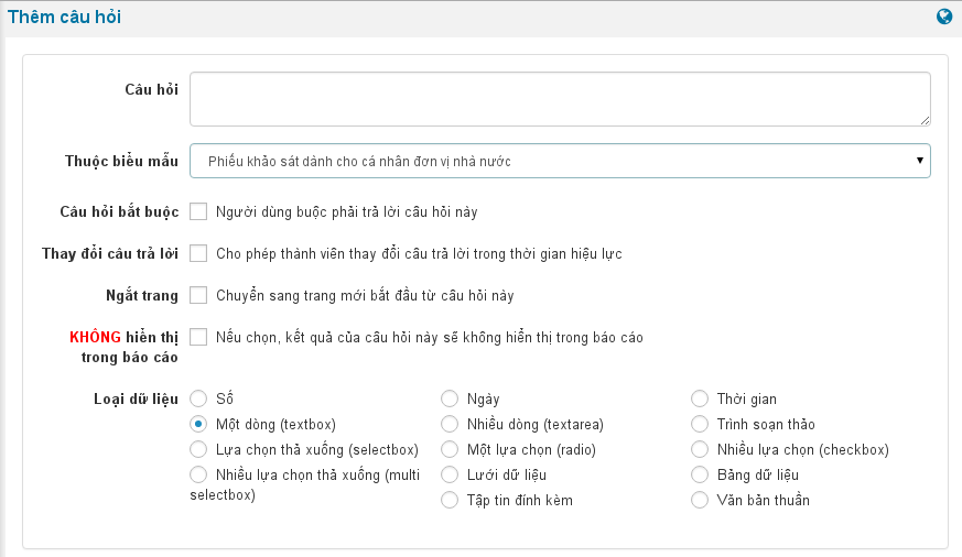Thêm câu hỏi