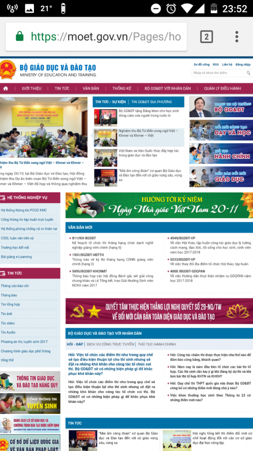 Cổng thông tin Bộ GD