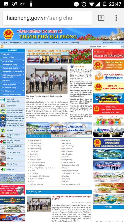Cổng thông tin điện tử UBND Thành phố Hải Phòng