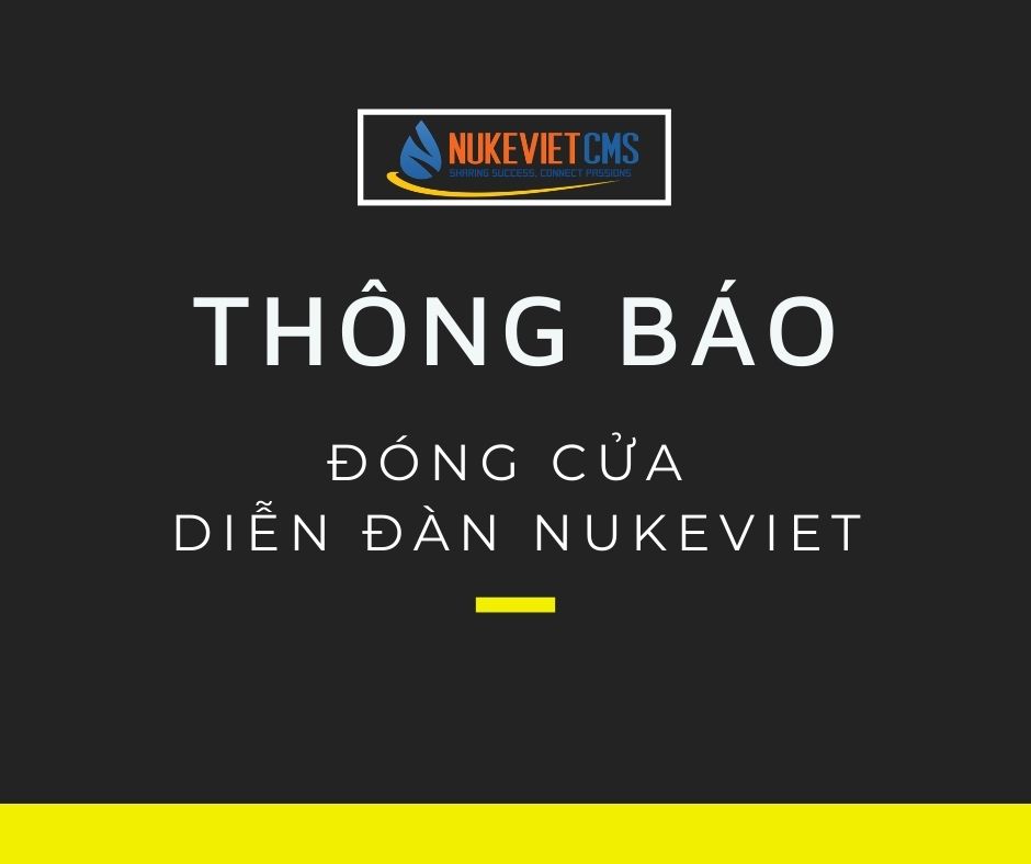 Thông báo đóng cửa diễn đàn NukeViet vì không có giấy phép Mạng xã hội