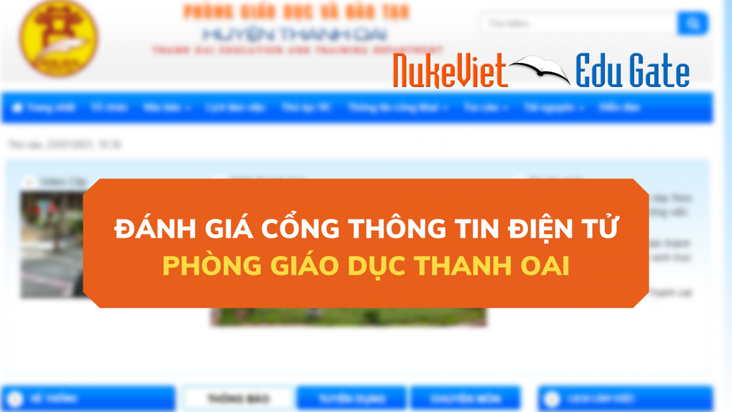 Cổng thông tin điện tử Phòng Giáo dục Thanh Oai