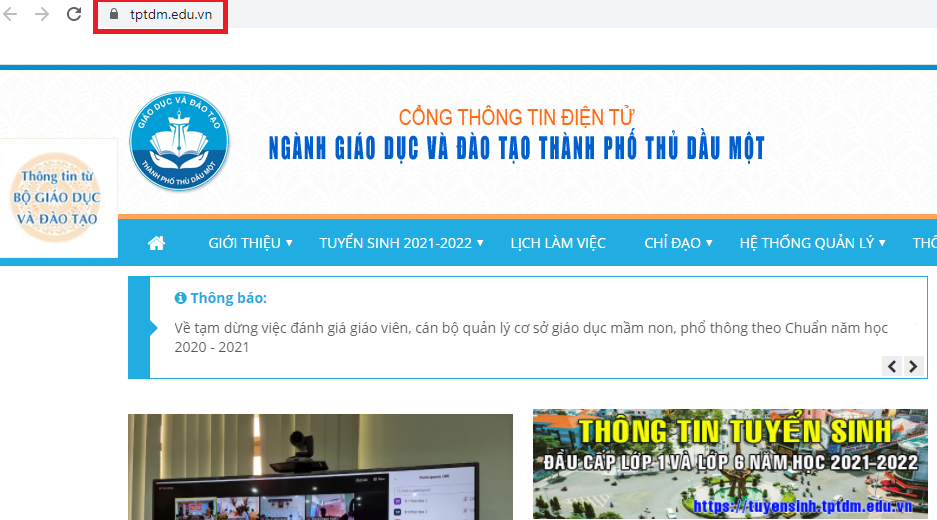 Cổng thông tin điện tử Phòng Giáo dục Thủ Dầu Một