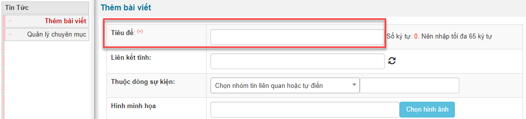 tiêu đề