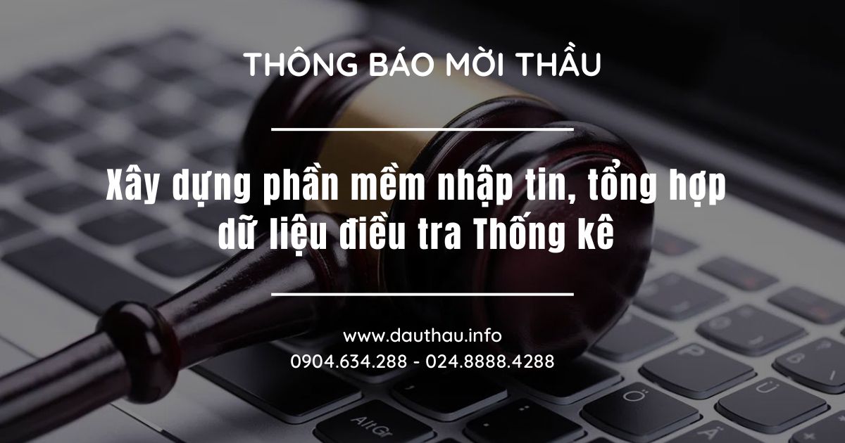 Xây dựng phần mềm nhập tin, tổng hợp dữ liệu điều tra Thống kê