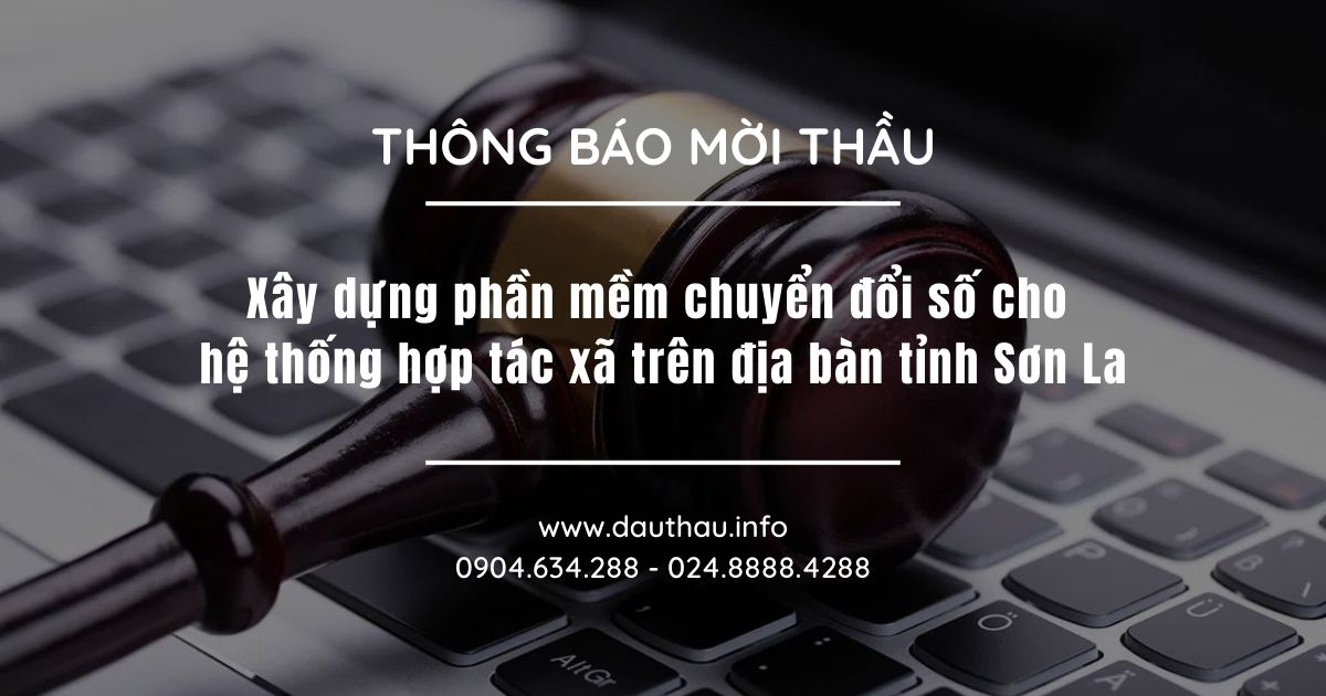 Xây dựng phần mềm chuyển đổi số cho hệ thống hợp tác xã trên địa bàn tỉnh Sơn La