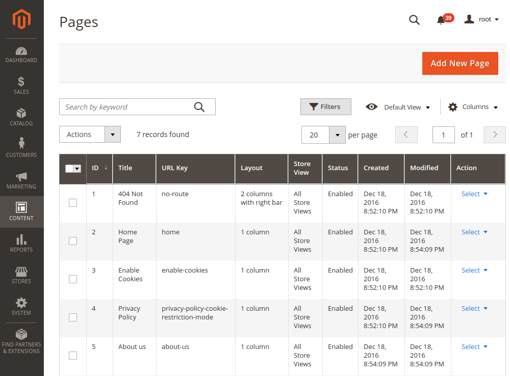 magento cms