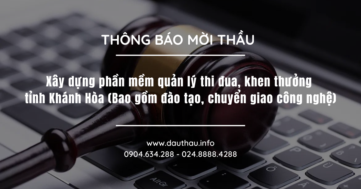 Xây dựng phần mềm quản lý thi đua, khen thưởng tỉnh Khánh Hòa