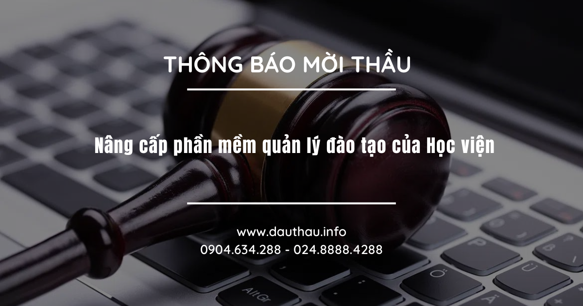 Nâng cấp phần mềm quản lý đào tạo của Học viện